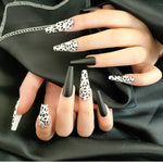 Long Ballet Nails With Flat And Pointed Water Droplets